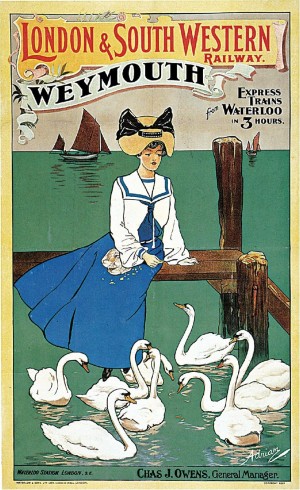 Vintage poster for London & South Western Railway